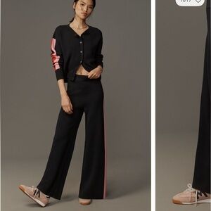 Maeve Side Stripe Knit Track Pants